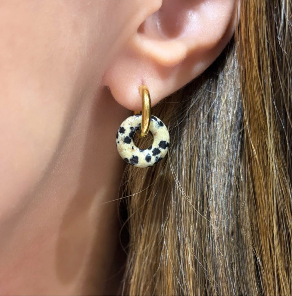 Pendientes Jaspe Dálmata