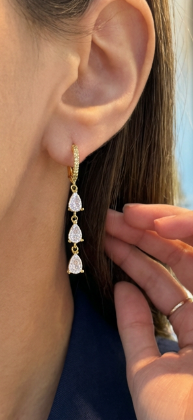 Pendientes Gotas Imperiales - Blanco