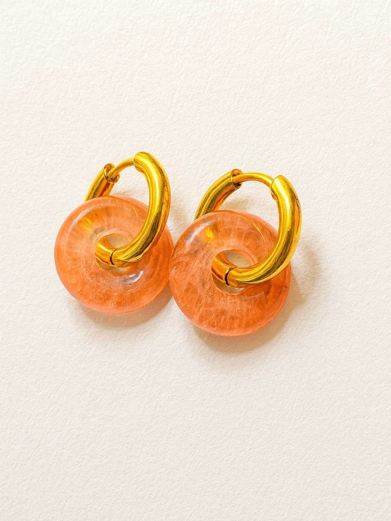 Pendientes Cuarzo Rojo