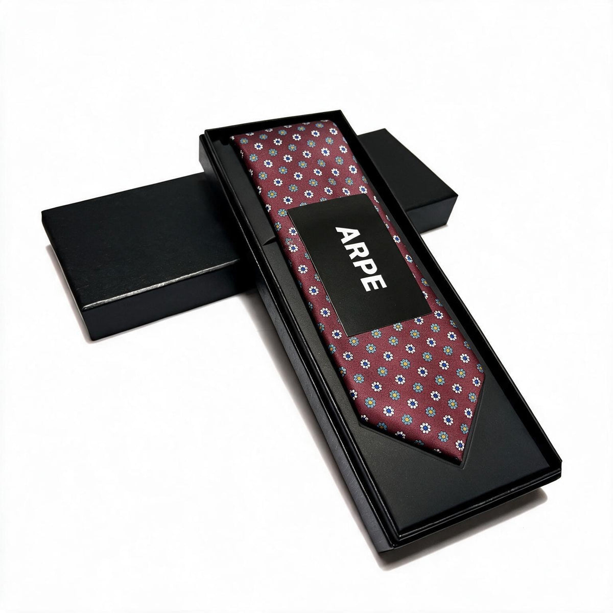 Corbata Granate Flores