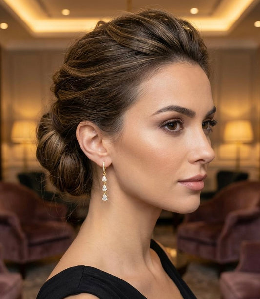 Pendientes Gotas Imperiales - Blanco