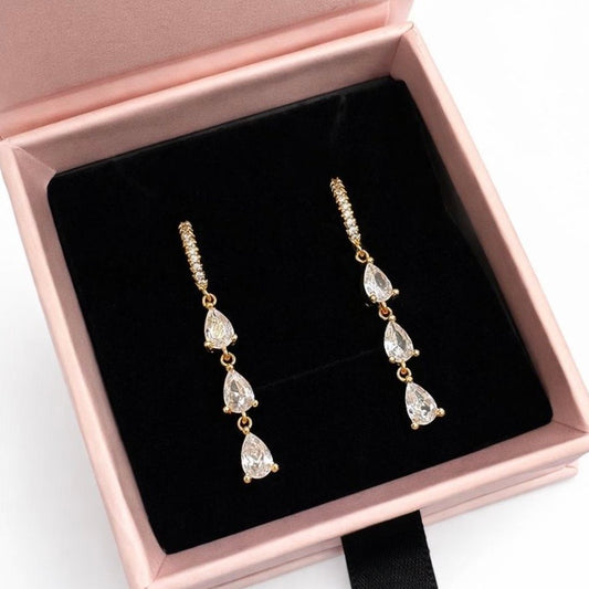 Pendientes Gotas Imperiales - Blanco