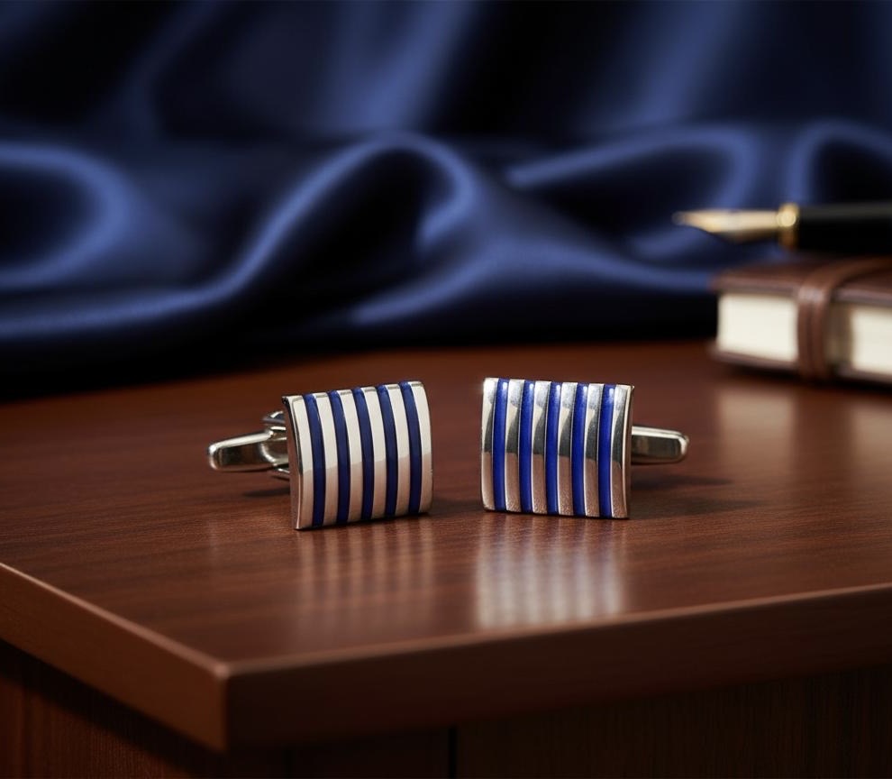 Gemelos rayas azules