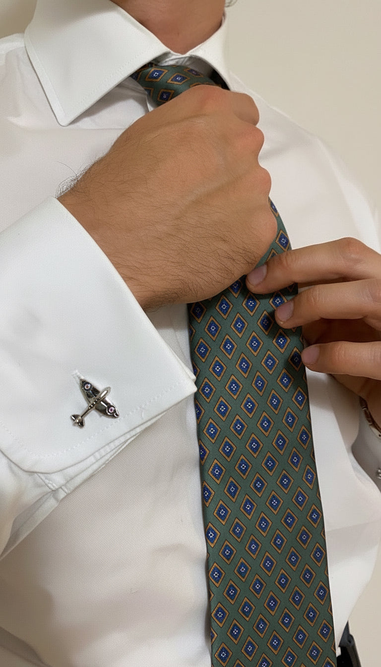 Corbata verde rombos