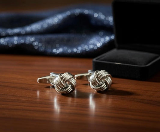 Gemelos nudo plata