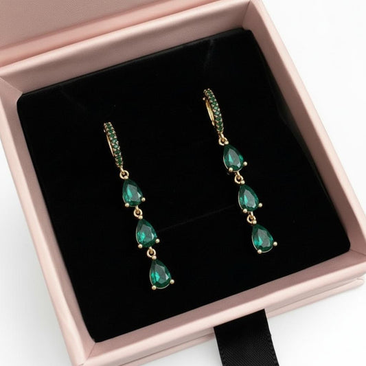 Pendientes Gotas Imperiales - Verde