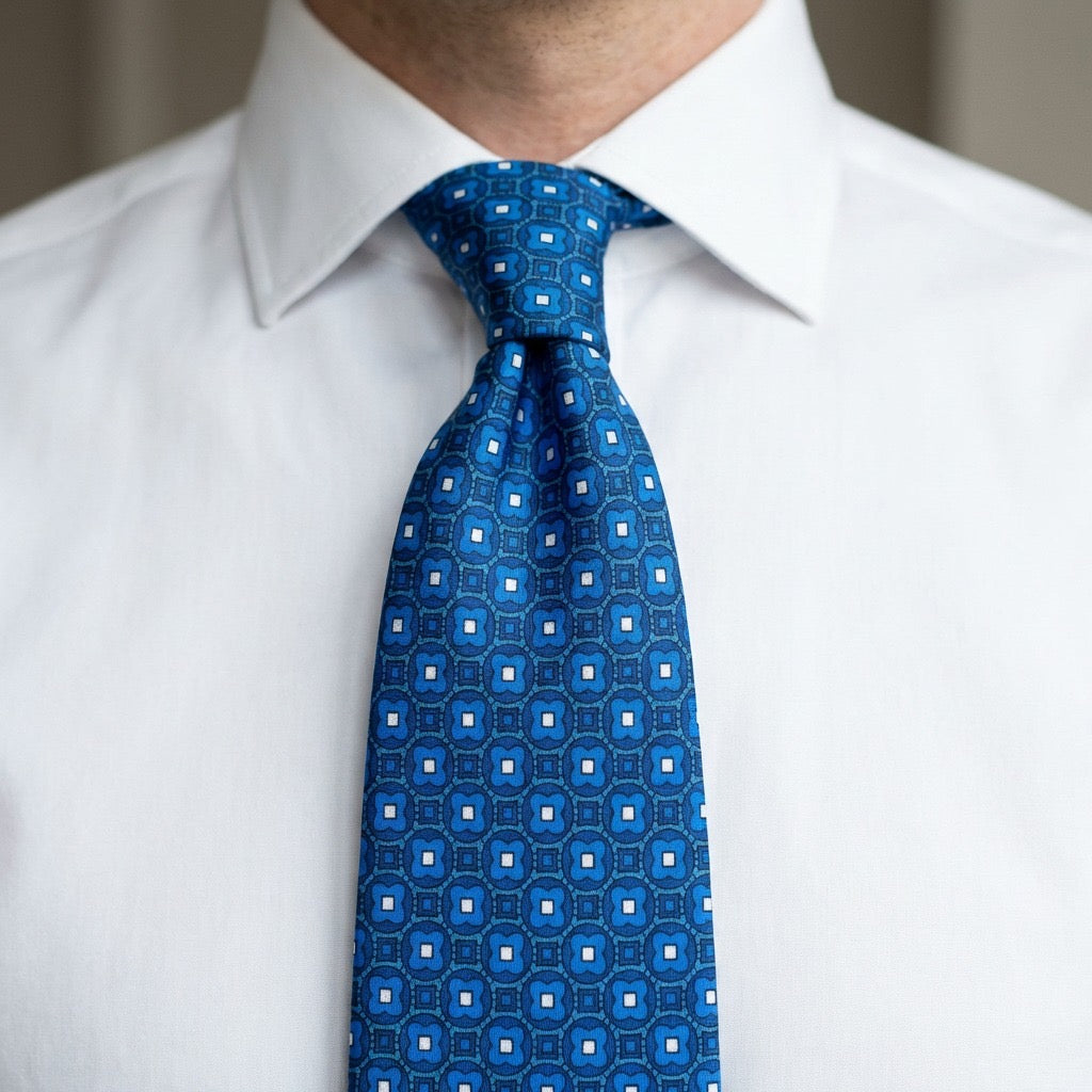 Corbata azul eléctrico