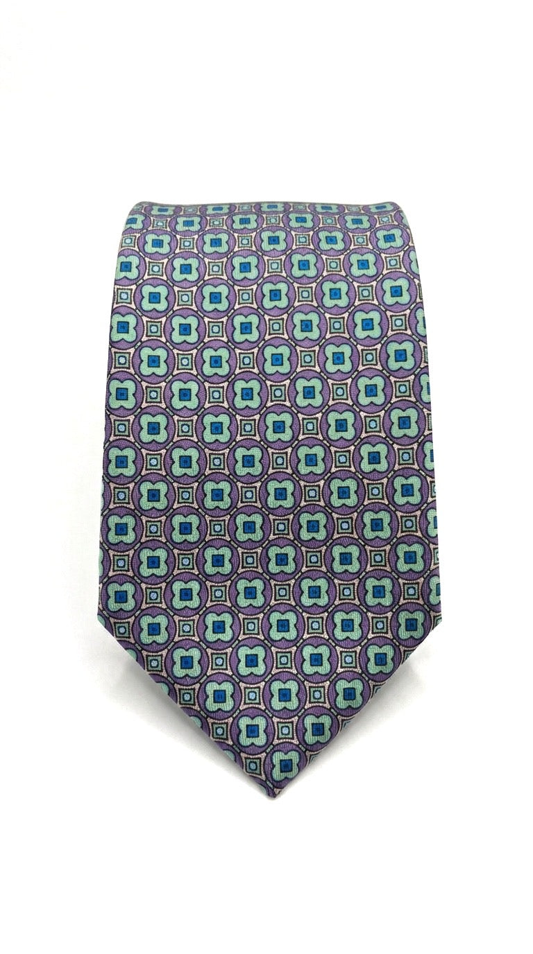 Corbata celeste geométrico