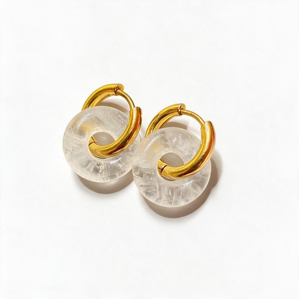 Pendientes Cuarzo Blanco