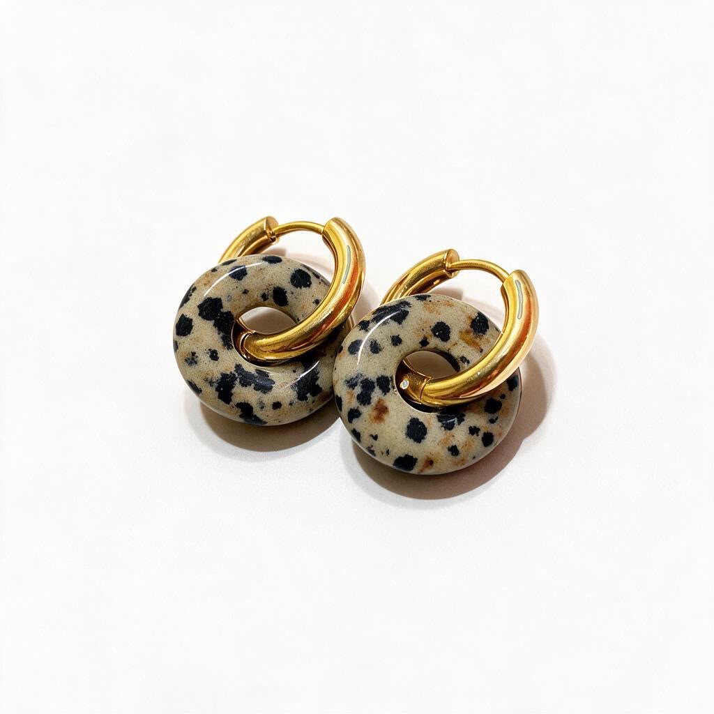 Pendientes Jaspe Dálmata