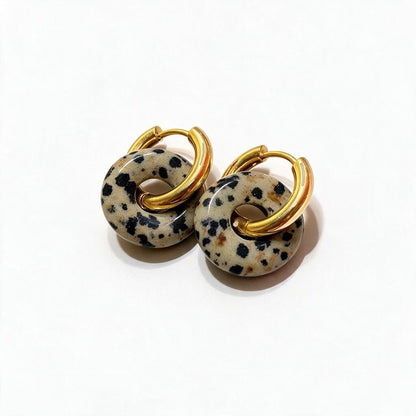 Pendientes Jaspe Dálmata